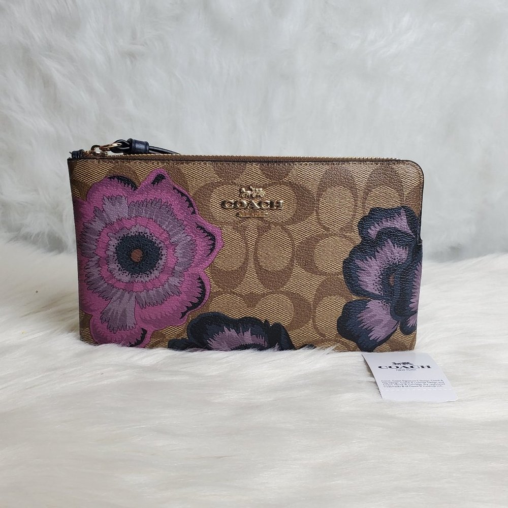 LARGE CORNER ZIP WRISTLET W/ KAFFE FASSETT PRINT